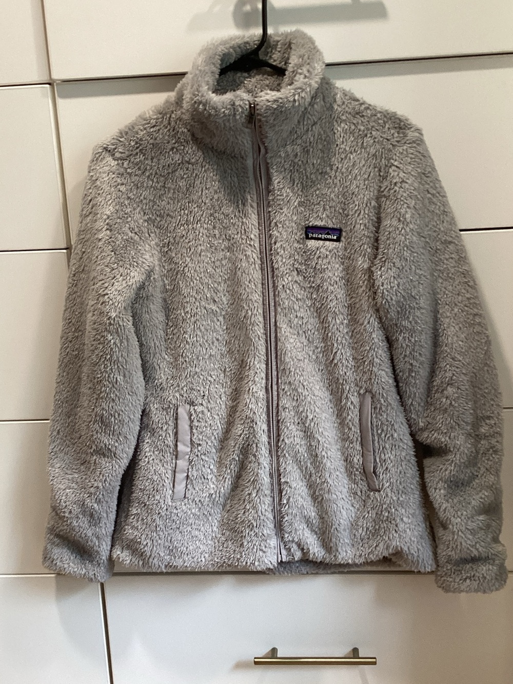 Patagonia Light Gray Plush Full-Zip Jacket - Women’s Medium
